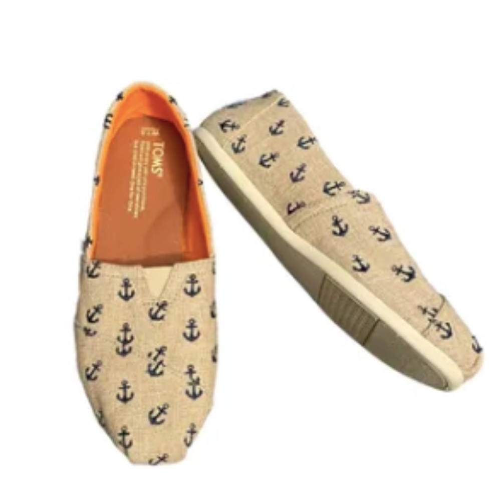 NWT Toms beige anchor shoes